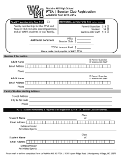 2015-2016 Booster/PTSA Membership Form