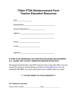 PTSA Reimbursement Form Staff 2013-2014