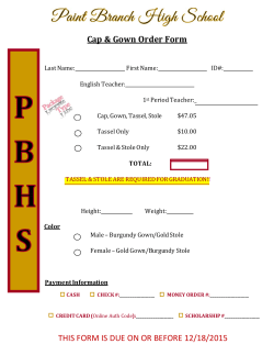 Cap &amp; Gown Order Form