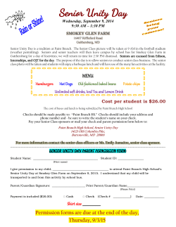 Senior Unity Day Form