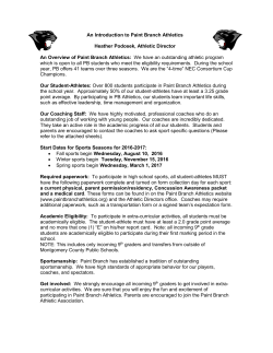 An Introduction to PB Athletics