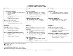 MCPS Language Curriculum- Spanish