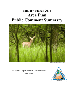 January - March 2014 Area Plan Public Comment Summary