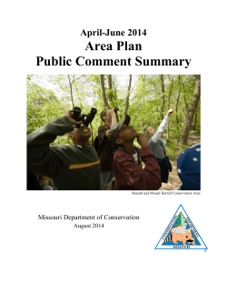 April-June 2014 Area Plan Public Comment Summary
