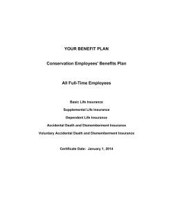 Conservation Employees Benefit Plan Certificate Booklet for Active Employees 1-1-14