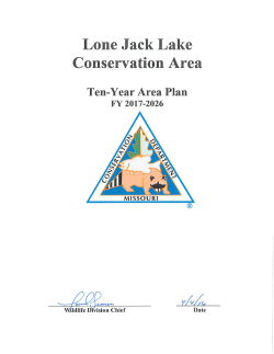 2017 Lone Jack Lake Conservation Area Management Plan