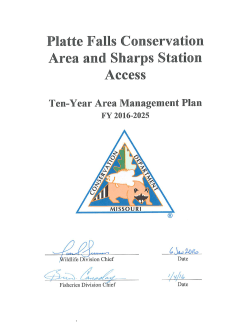 2016 Platte Falls Conservation Area and Sharps Station Access Management Plan