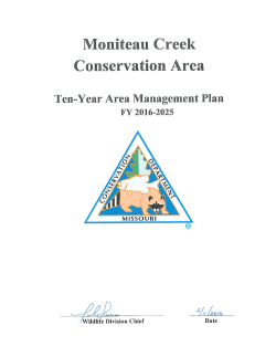 2016 Moniteau Creek Conservation Area Management Plan