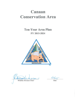 2015 Canaan Conservation Area Management Plan