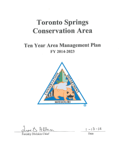 2014 Toronto Springs Conservation Area Management Plan