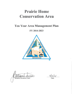 2014 Prairie Home Conservation Area Management Plan