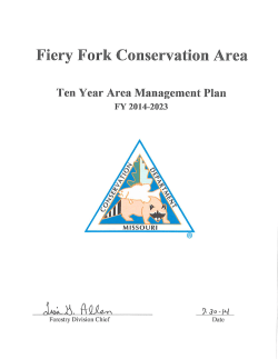 2014 Fiery Fork Conservation Area Management Plan