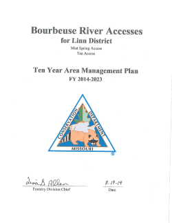 2014 Bourbeuse River Accesses Area Management Plan