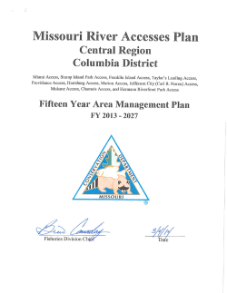 2013 Central Region Missouri River Accesses Management Plan