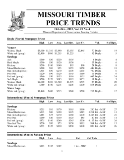 Missouri Timber Price Trends, October-December 2013
