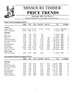 Missouri Timber Price Trends, July-September 2013
