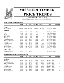 Missouri Timber Price Trends, April-June 2013