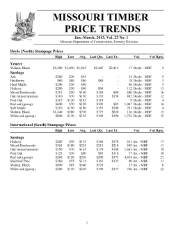 Missouri Timber Price Trends, January-March 2013