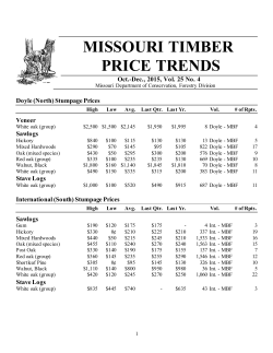 Missouri Timber Price Trends, October-December, 2015