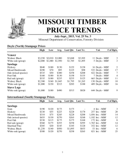 Missouri Timber Price Trends, July-September, 2015