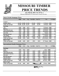 Missouri Timber Price Trends, January-March, 2015