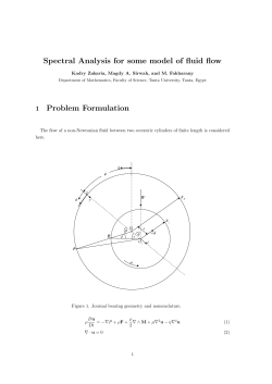 Spectral analysis for some model of fluid flow