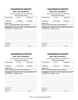 Haz Waste Label - Mixed Chemical Waste