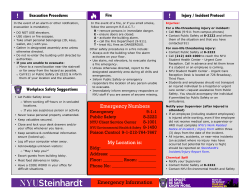 Steinhardt / NYU BeSafe Emergency Information Phone Card