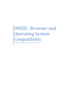 OBIEE: Browser and Operating System Compability
