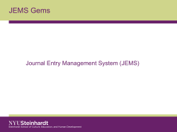 JEMS Presentation