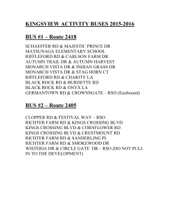 2015-2016 Activities Bus Schedule