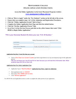 College Institute Online Application Instructions