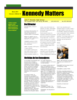 March 2014 Newsletter (Spanish)