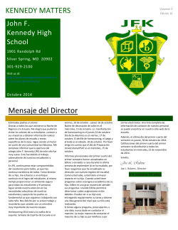 October 2014 Newsletter (Spanish)