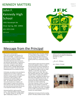 Kennedy Matters October 2014 (English)