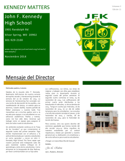November 2014 Newsletter (Spanish)