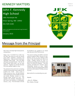January 2015 Newsletter (English)