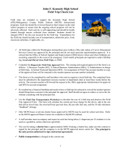 2014 Check Off List-Field Trips