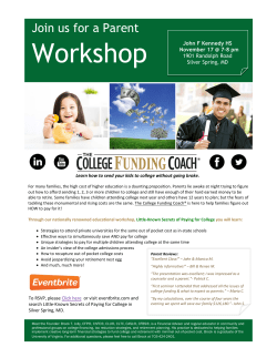 Kennedy High School 11/17 College Planning Workshop for Parents