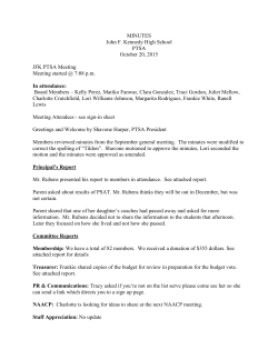 JFK PTSA General Meeting, October 2015