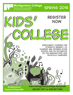 Montgomery College for Kids