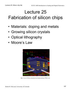 25: Silicon microfab