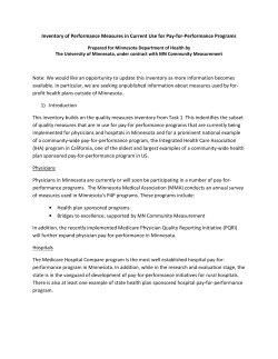 Inventory: Performance Measures in Current Use for Pay-for-Performance Program (PDF: 178KB/21 pages)