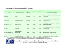 Laboratory Tests for Clostridium difficile Infection (PDF 124KB/1 page)