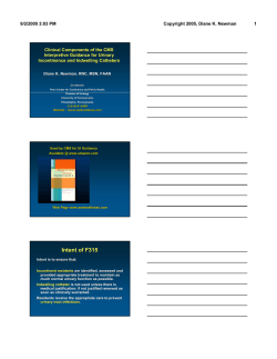 Diane K. Newman - Clinical Components