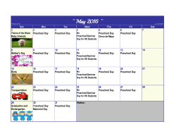 May Calendar