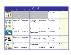 April Calendar