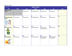 March Calendar