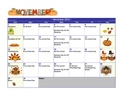November Calendar