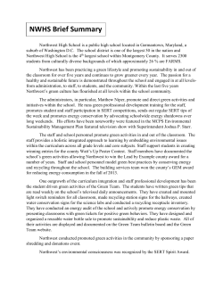 NWHS Brief Summary